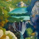 Waterfall at Plitvice  – Yugoslavia