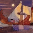 Boat with Moon
