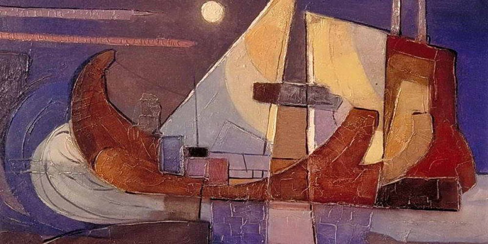 Boat with Moon